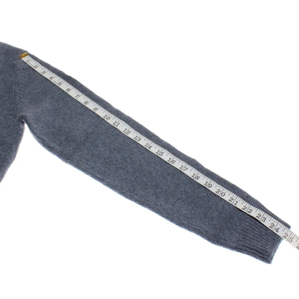 Luciano Barbera NWT Collared Knit Sweater Size 52 (US L) in Blue 100% Cashmere